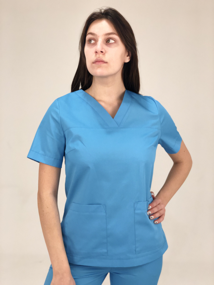order blue medical top, buy blue scrubs, blue medical top