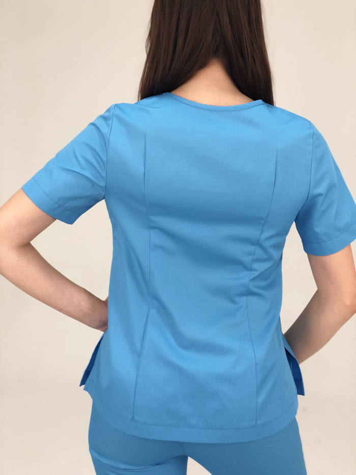 order blue medical top, buy blue scrubs, blue medical top